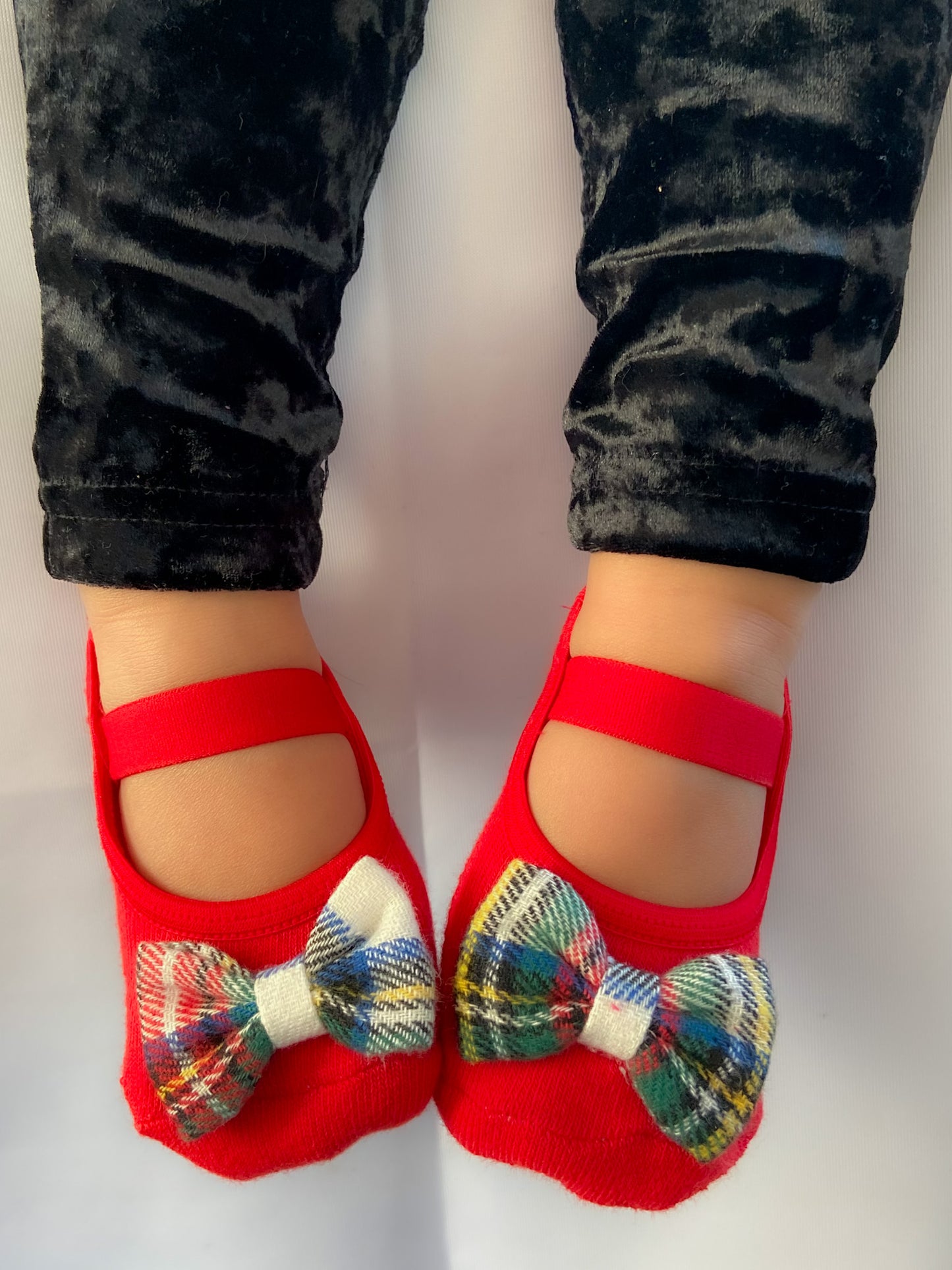 Kids Plaid Bow in Red image 0