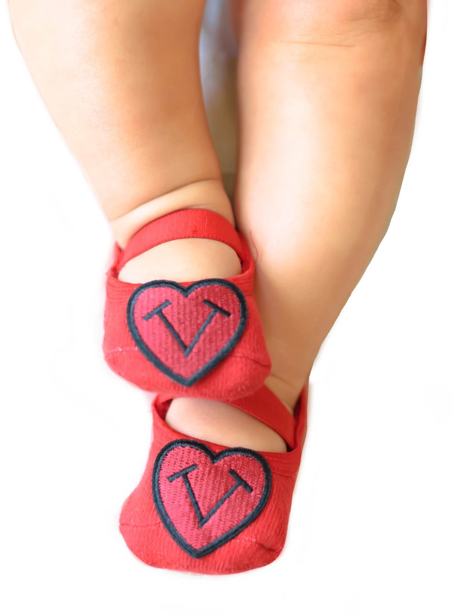 Baby Tiptoes heart logo-Red image 0