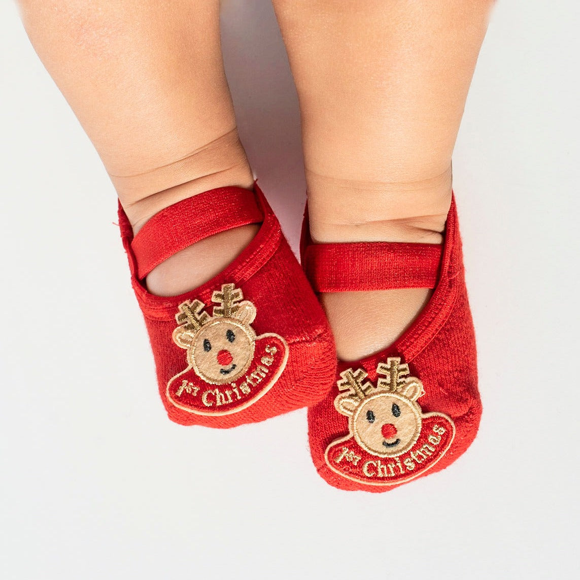 Baby Reindeer 1st Christmas with strap image 0
