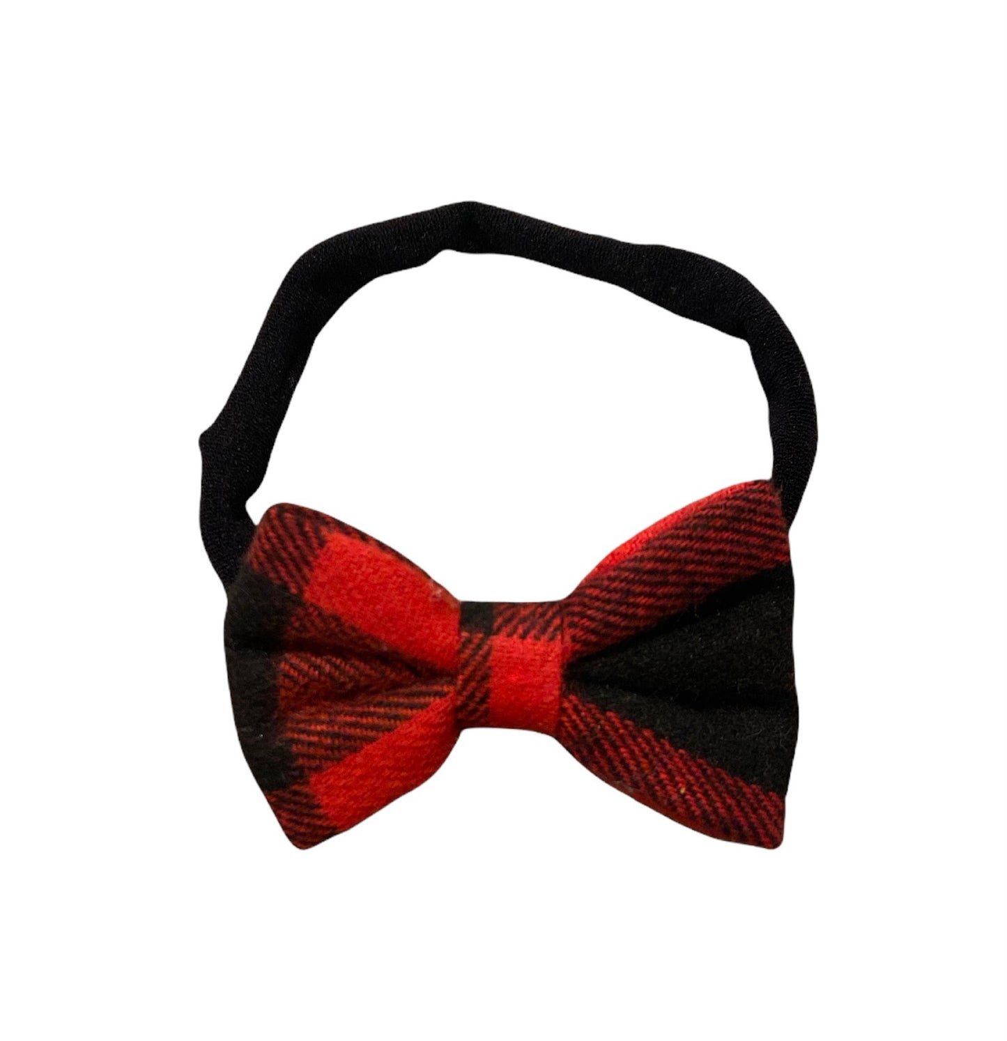 Buffalo Plaid red & black matching Bows! image 1