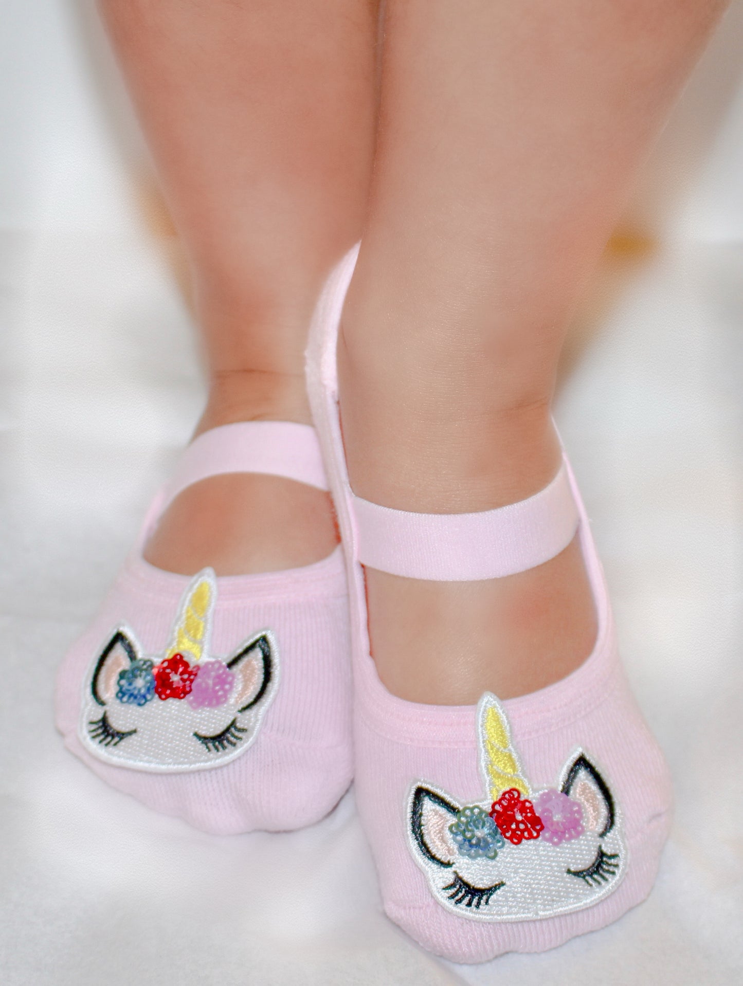 Girls Pink Unicorn tiptoes image 1