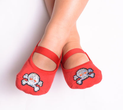 Kids Sequin Skull- Red image 0