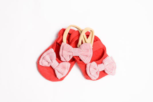 Baby Red & White Bow Bundle image 0