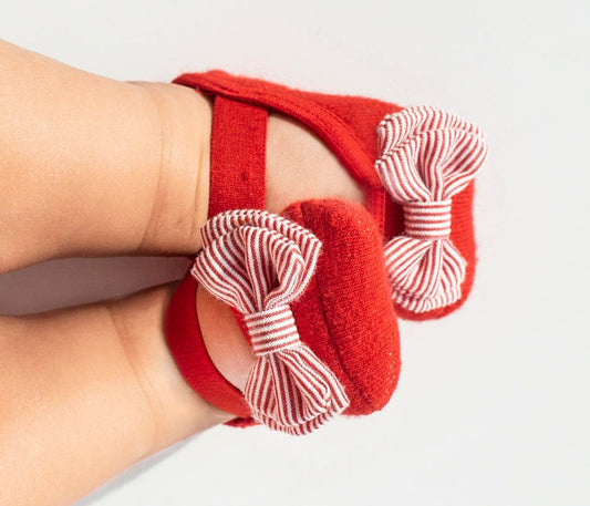 Baby Red & White Bow image 0